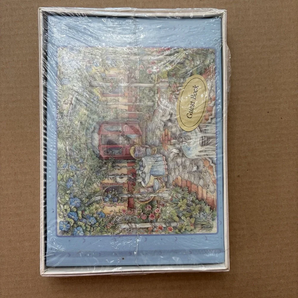 Vintage Kim Jacobs Morning Glory Tea Guest Book NOS Sealed